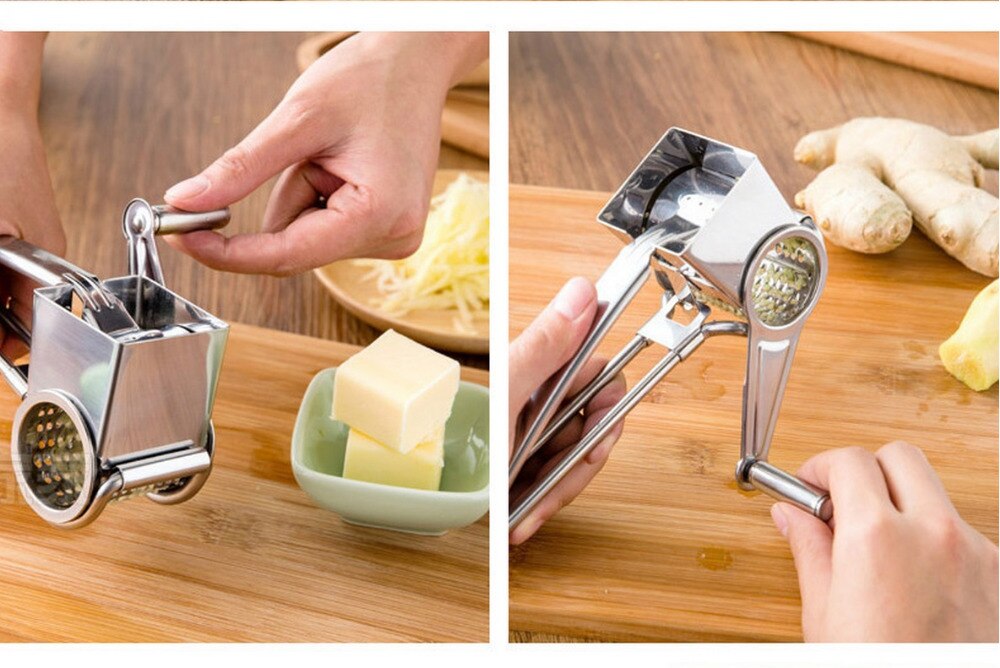 1pc Stainless Steel Hand Rotation Cheese Grater – JEO STORE