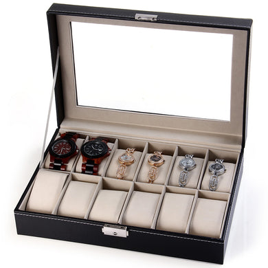 12 Grids Watch Display Case Box - JEO STORE