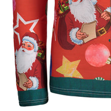 Load image into Gallery viewer, Christmas Tree Santa Print Long Sleeve T-shirt - JEO STORE
