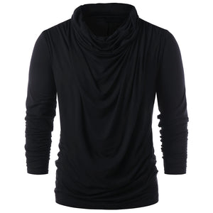 Long Sleeve Pile Heap Collar T-shirt - JEO STORE
