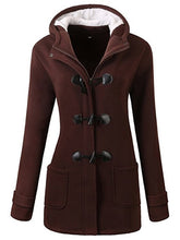 Load image into Gallery viewer, Hooded Plus Size Duffle Coat - JEO STORE