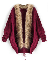 Load image into Gallery viewer, Fur Sleeve Open Front Cardigan Jacket - JEO STORE