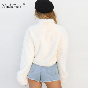 Faux Fur Warm Loose Sweater - JEO STORE