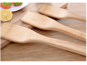 1Pc Natural Health Bamboo Wood Kitchen Slotted Spatula Spoon - JEO STORE