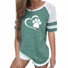 Load image into Gallery viewer, Love Dog Paw Print Top Shirt - JEO STORE
