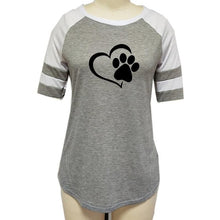 Load image into Gallery viewer, Love Dog Paw Print Top Shirt - JEO STORE