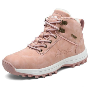 Anti-slip Pink White Snow Boots - JEO STORE
