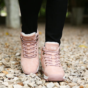 Anti-slip Pink White Snow Boots - JEO STORE