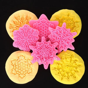 4Pcs/lot Flower Shape Cake Embosser Lace Press Mold - JEO STORE