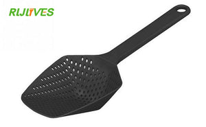 1Pc Black  Cooking Shovels Vegetable Strainer Scoop - JEO STORE