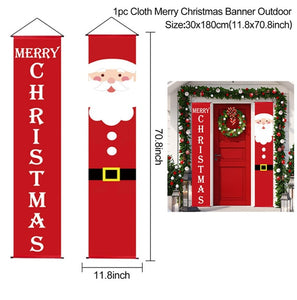 Christmas Door Curtain Banner - JEO STORE