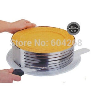 Adjustable Stainless Steel Round Layer Cake Ring Slicer - JEO STORE