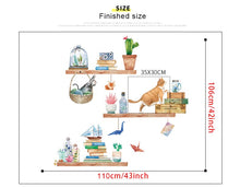 Load image into Gallery viewer, Cartoon Cats Bookshelf Wall Stickers for Kids rooms - JEO STORE