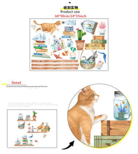 Load image into Gallery viewer, Cartoon Cats Bookshelf Wall Stickers for Kids rooms - JEO STORE