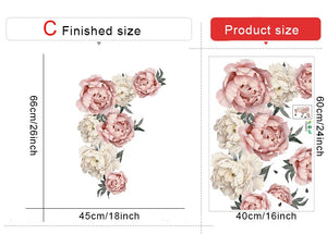 Peony Wall Stickers for Living room Bedroom - JEO STORE