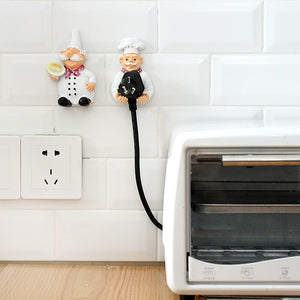 1Pcs Kitchen Adhesive Wall Hooks Multifunction Finishing Plug Holder - JEO STORE