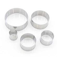 Load image into Gallery viewer, 5Pcs/Set Round Stainless Steel Cookie Cutters - JEO STORE