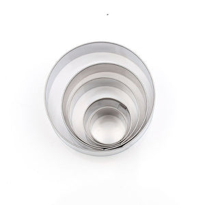 5Pcs/Set Round Stainless Steel Cookie Cutters - JEO STORE
