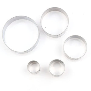 5Pcs/Set Round Stainless Steel Cookie Cutters - JEO STORE