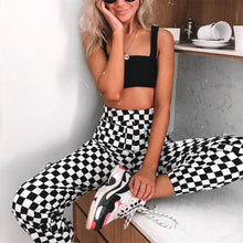 Load image into Gallery viewer, Polyester Pants Loose Checkered - JEO STORE