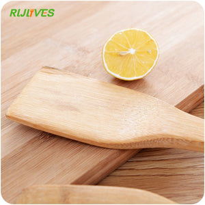 1Pc Natural Health Bamboo Wood Kitchen Slotted Spatula Spoon - JEO STORE
